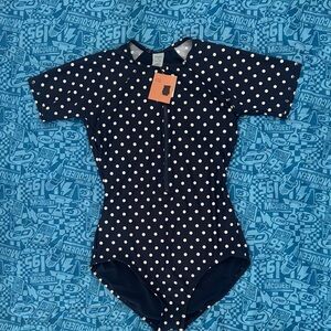 Target Navy Blue Polka Dot One-Piece Swimsuit